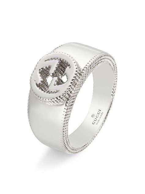 gucci interlocking g silver ring.